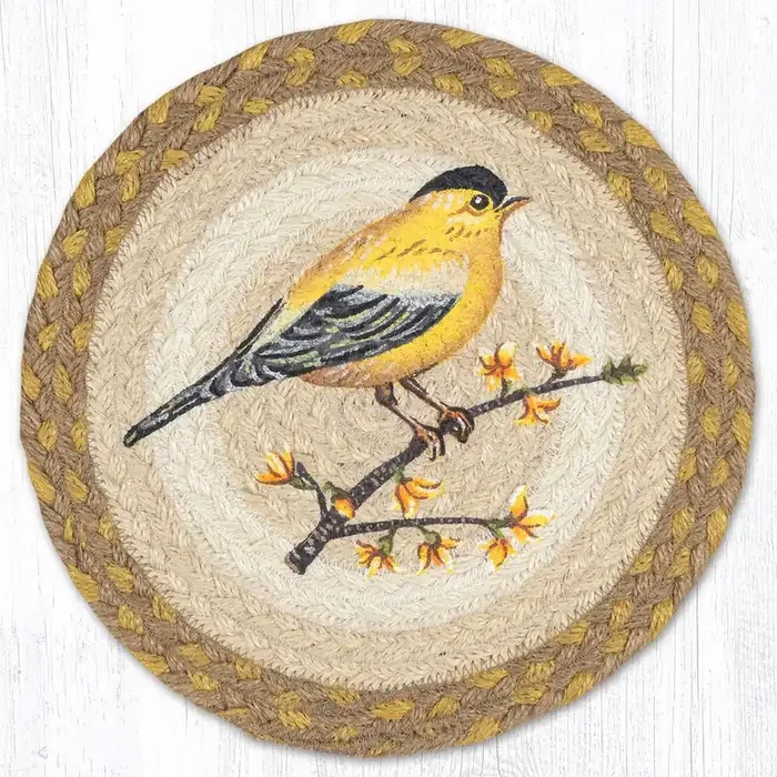10″ Jute Golfinch Round Trivet