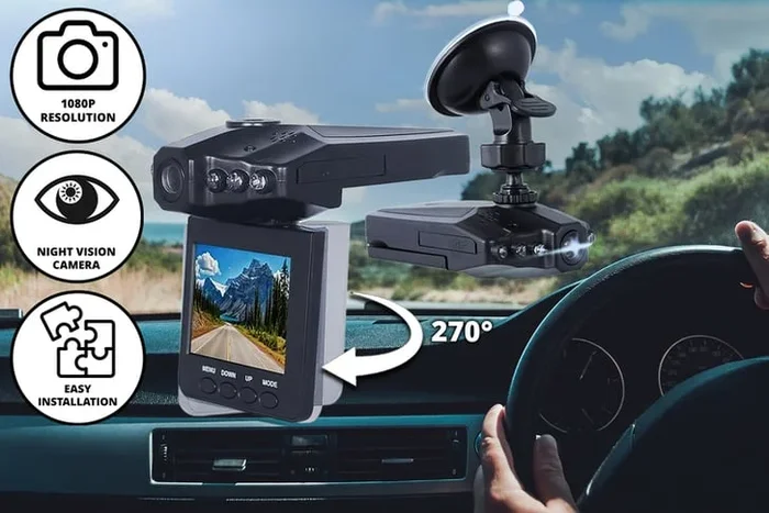 1080P Dual Lens Night Vision Dashcam – Full HD Car Security Camera with Front & Rear Lenses