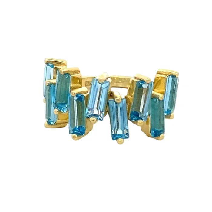 14kt Yellow Gold Swiss Blue Topaz Ring – Mazza