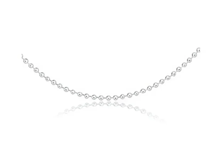 15″ Choker Classic Beaded Chain- Sterling – enewton