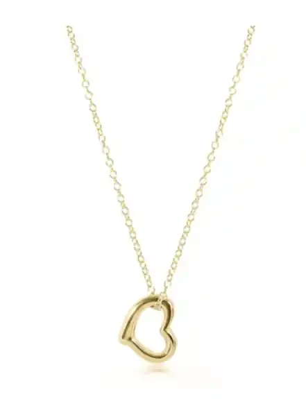16″ necklace gold – love gold charm