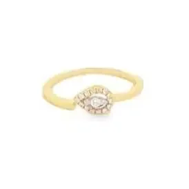 18kt Yellow Gold Pear Shape Diamond Ring – Nemati