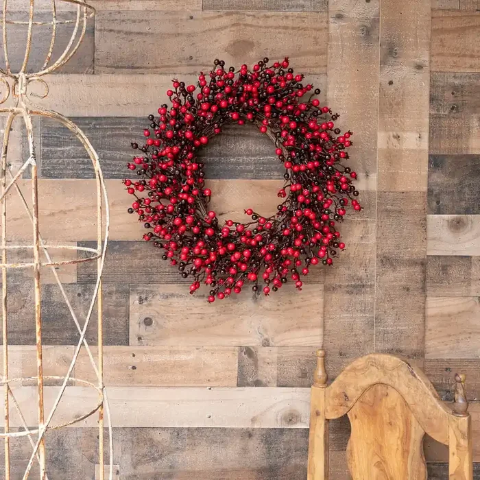 24″ Red Berry Wreath