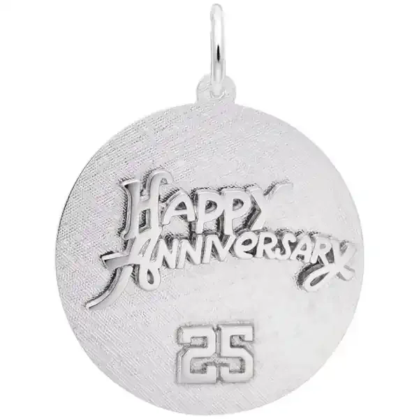 25th Anniversary Charm – Sterling Silver – Rembrandt Charms