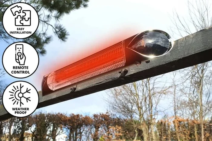 2kW Infrared Patio Heaters with Remote and Timer Control