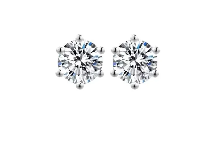 3.00ct Lab-Created Moissanite Stud Earrings in 925 Sterling Silver – D Colour, VVS1 Clarity