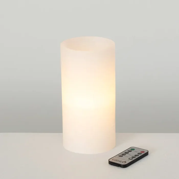 3” x 9”Timber LED Glow Candle – Melon White