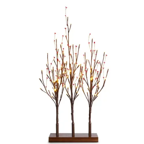 30″ Three Tree Berry Lighted Grove