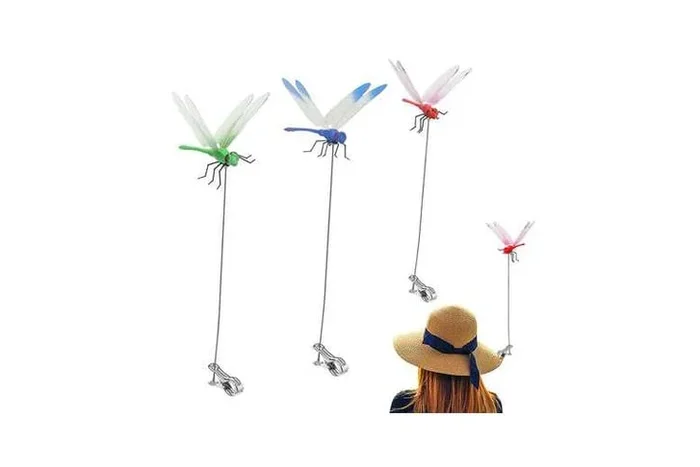 3Pcs Weather-Resistant Dragonfly Garden Ornament Clips – Outdoor Decor Accessory