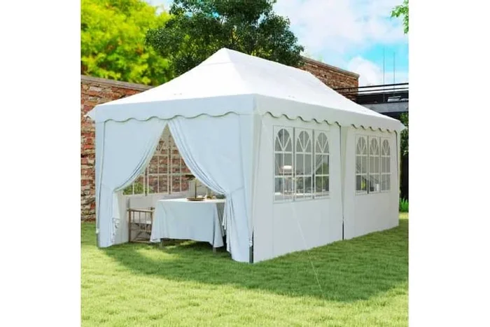 3x6m Weather-Resistant Pop-Up Gazebo – Large Outdoor Shelter, White