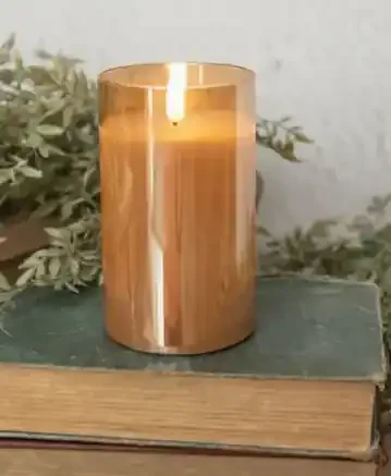 5″ Champagne Glass 3D Flame Candle