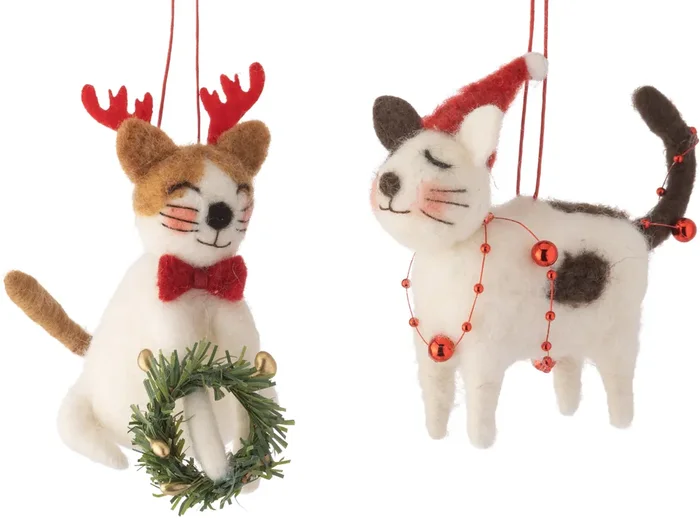 5″ Felted Cat Ornament