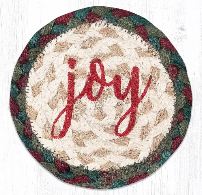 5″ Jute Coaster JOY