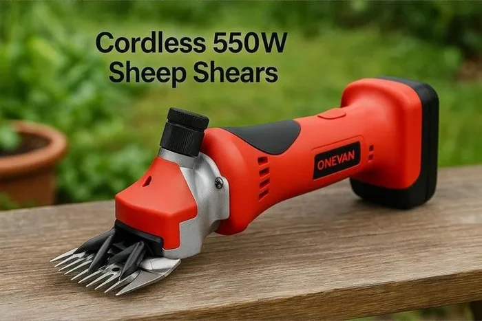 550W Cordless Sheep Shears – 13-Tooth Chrome Vanadium Blade & Adjustable Control