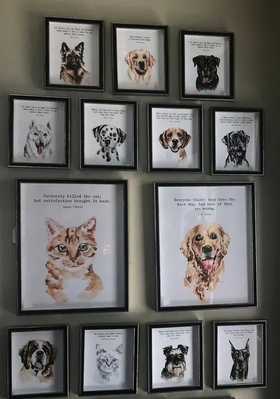 8×10 Watercolor Pet Wall Art