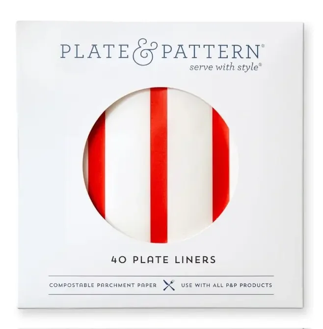 “Go Team Red” Preformed Plate Liners – Plate & Pattern