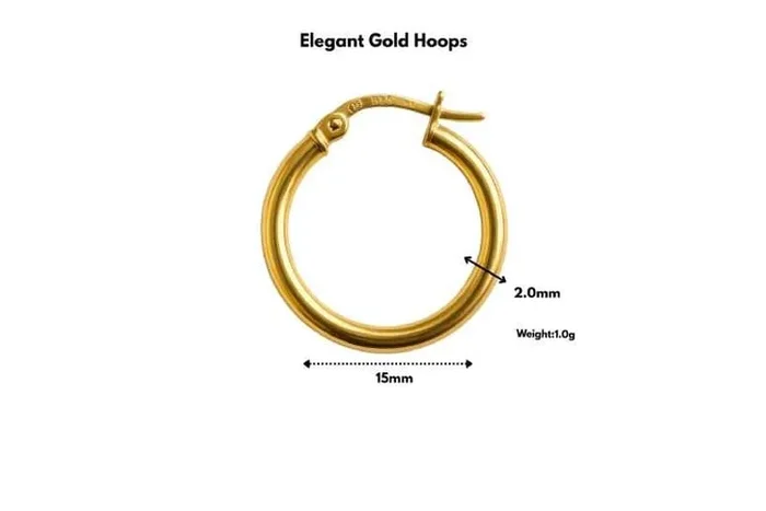 925 Sterling Silver Gold-Plated Creole Hoop Earrings