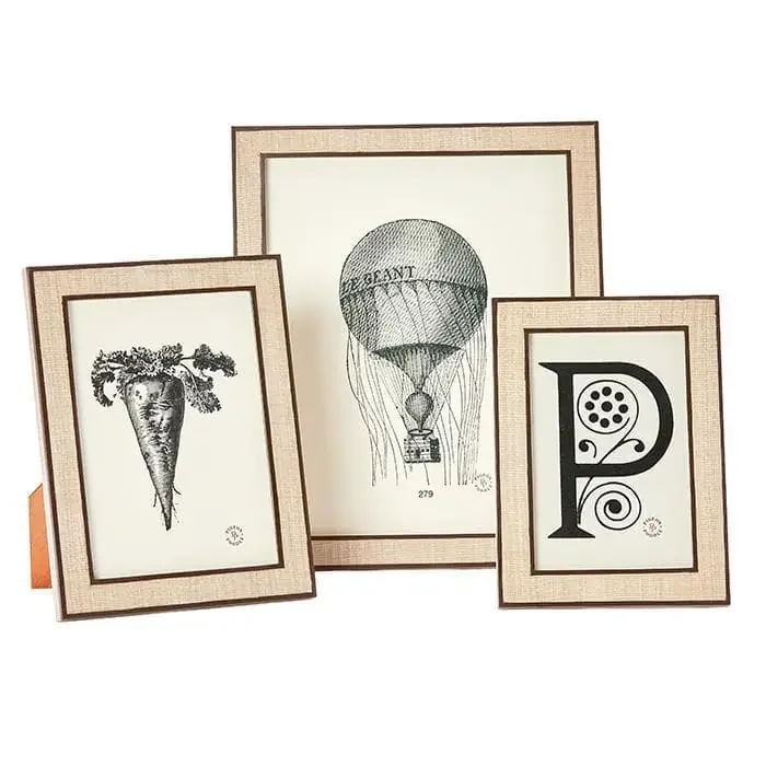 Aberdeen Beige Brown Abaca Resin Picture Frames