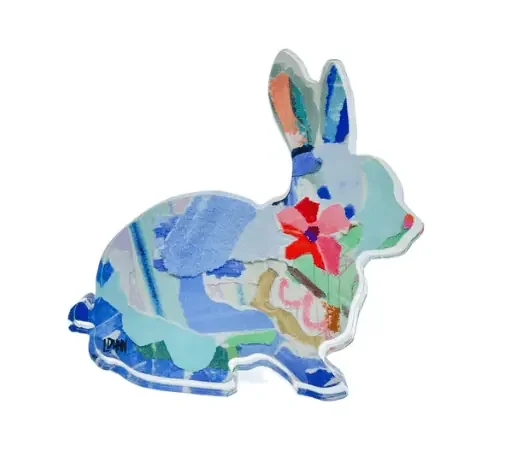 Acrylic Bunnies in Color – Blue – Lauren Dunn