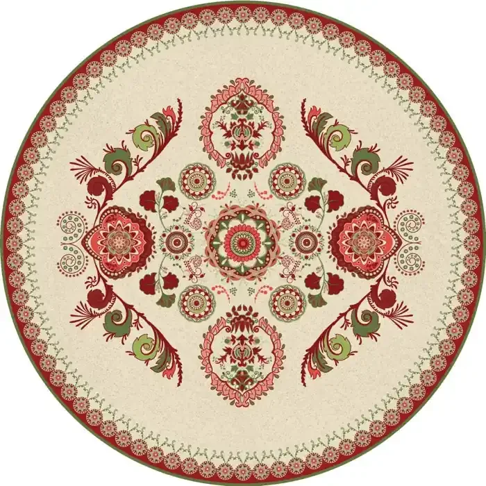 Adama Round Vinyl Placemats Set/4 (Jardin_V)