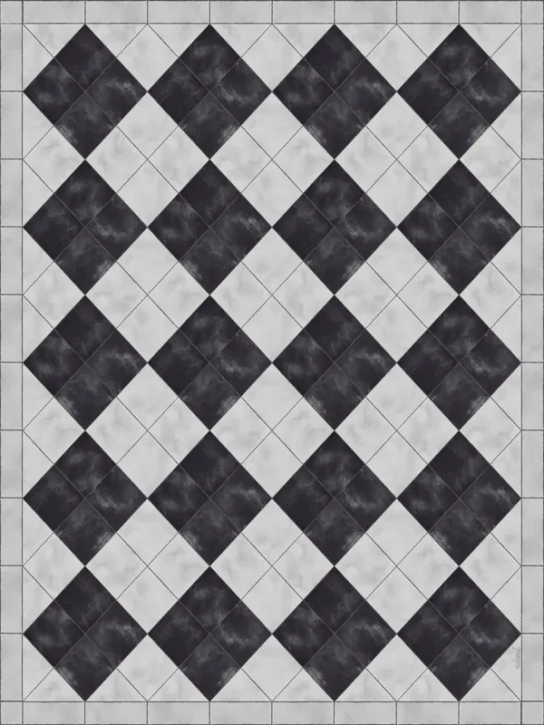 Adama Vinyl Floor Mats/Rugs (Pierrot_B)