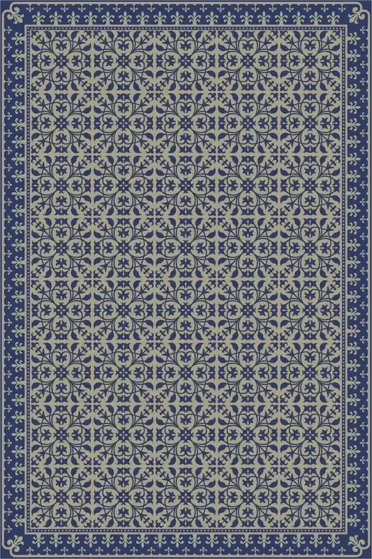 Adama Vinyl Floor Rug (Grayson Blue)