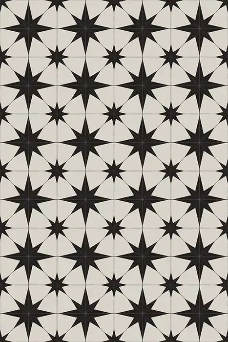 Adama Vinyl Floor Rug (Nightsky Black No Border)