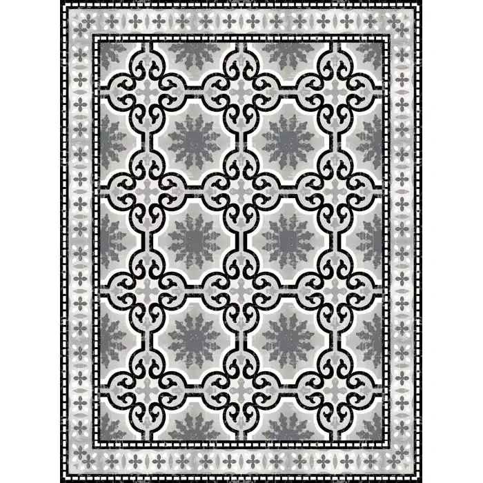 Adama Vinyl Rug/Mat (Dream_BW)