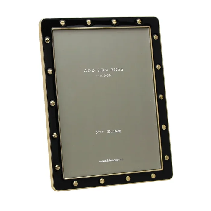 Addison Ross Black Enamel & Gold Locket Picture Frame (5×7)