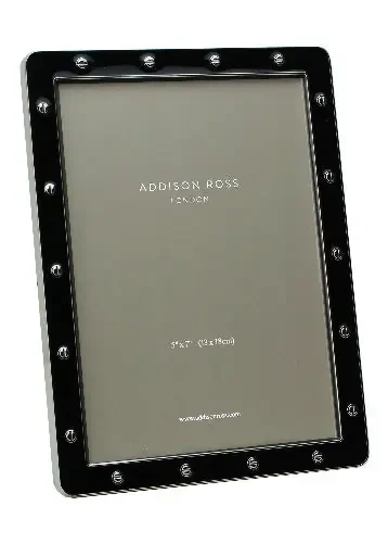Addison Ross Black Enamel & Silver Locket Picture Frame (5×7)