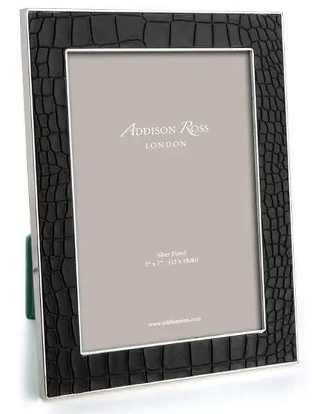 Addison Ross Black Faux Croc Picture Frame