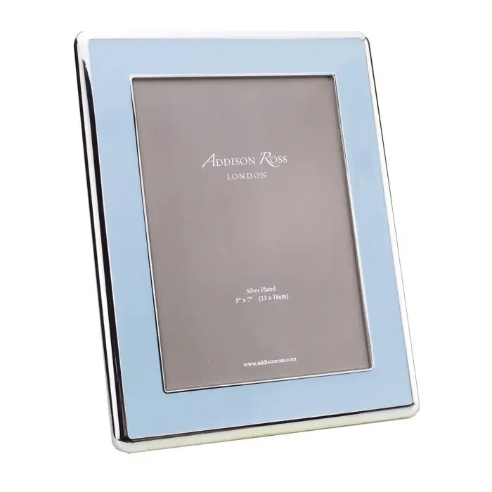 Addison Ross Curve Enamel & Silver Frame (Powder Blue)