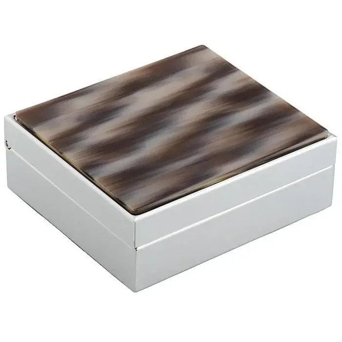 Addison Ross Faux Grey Horn Silver 4″