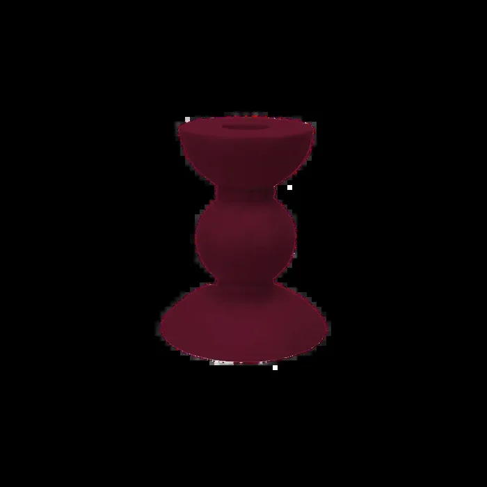 Addison Ross Lacquer Small Bobbin Candlestick 4″ (Cherry)