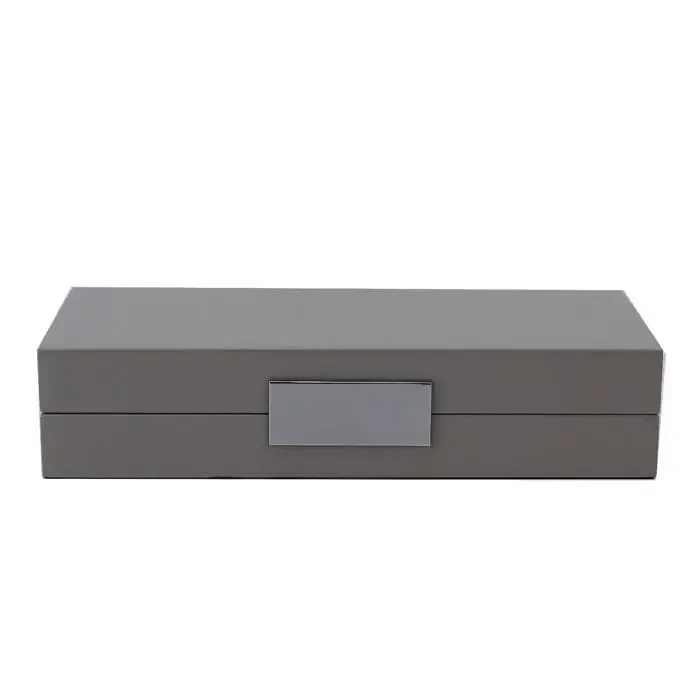 Addison Ross Lacquered Jewelry Box (Chiffon Grey & Silver)