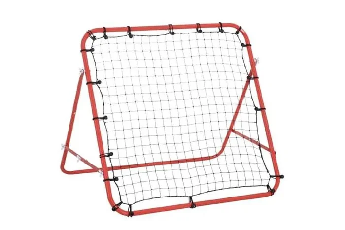 Adjustable Sports Rebounder Net – Red/Black | Outdoor Garden Game for Football, Tennis & More