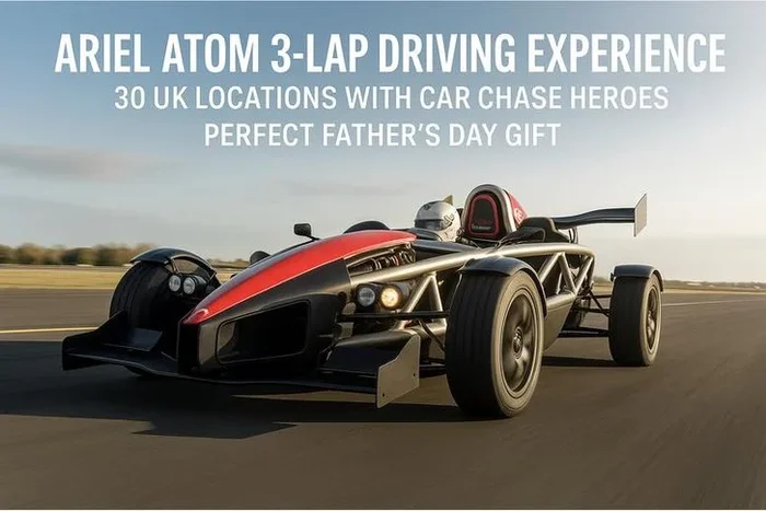 Aerial Atom 3-Lap Driving Experience – 30 UK Locations with Car Chase Heroes – Perfect Father’s Day Gift