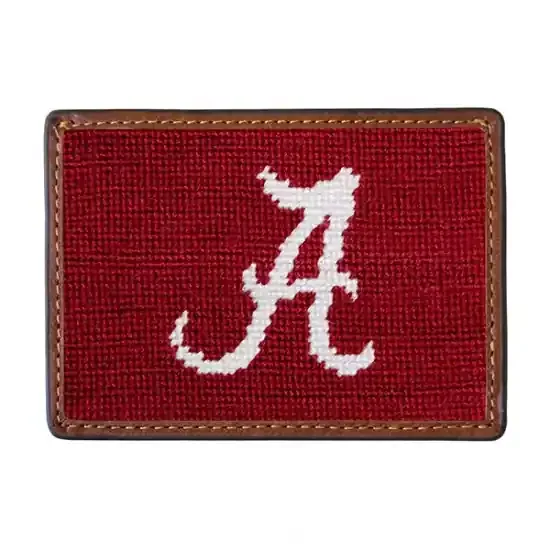 Alabama (Garnet) Needlepoint Card Wallet