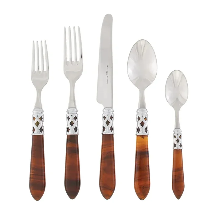 Aladdin Brilliant Tortoiseshell 5-Piece Place Setting