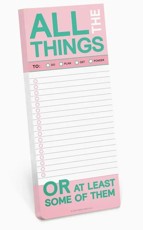 All the Things Make-A-List Pad