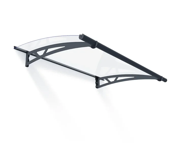 Altair 3 ft. x 4 ft. Door Awning Kit – Grey Structure & clear Panels