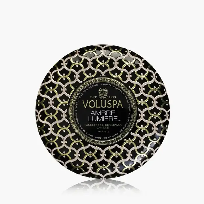Ambre Lumiere – 3 Wick Tin Candle