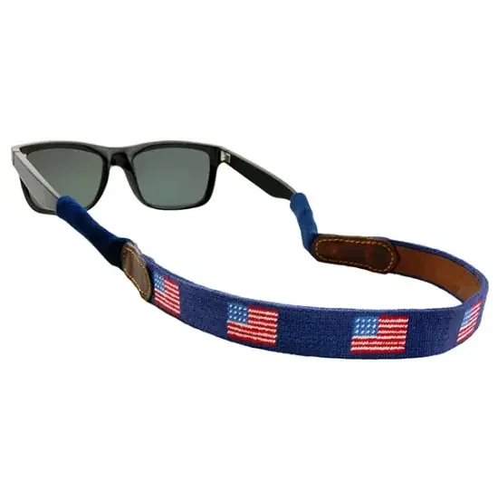 American Flag Needlepoint Sunglass Strap