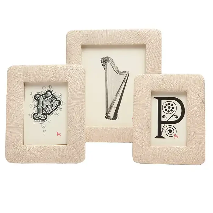 Ancona Natural Fine Buntal Picture Frames