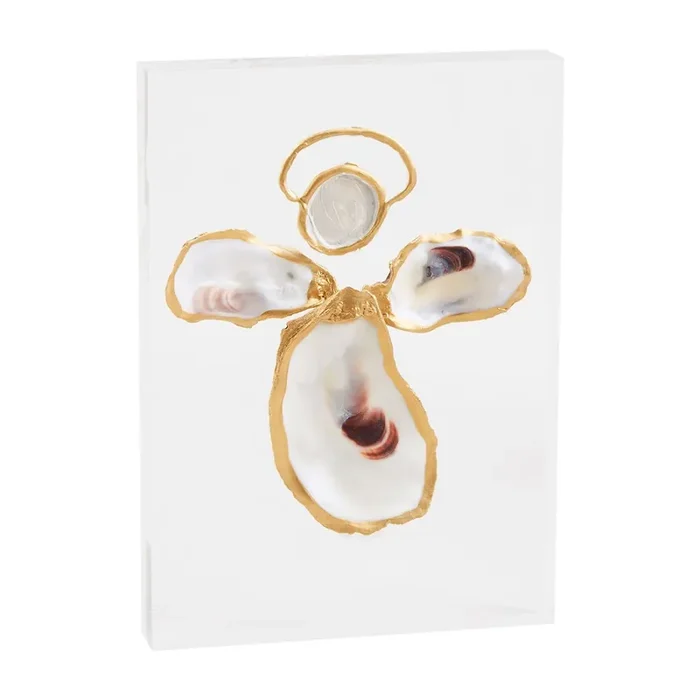 Angel Acrylic Oyster Plaque
