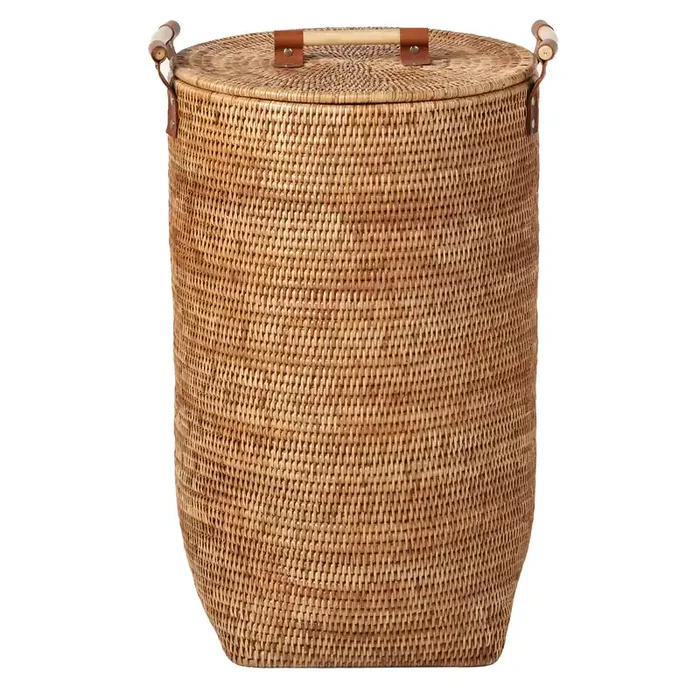 Antalya Natural Rattan Hamper (Small)