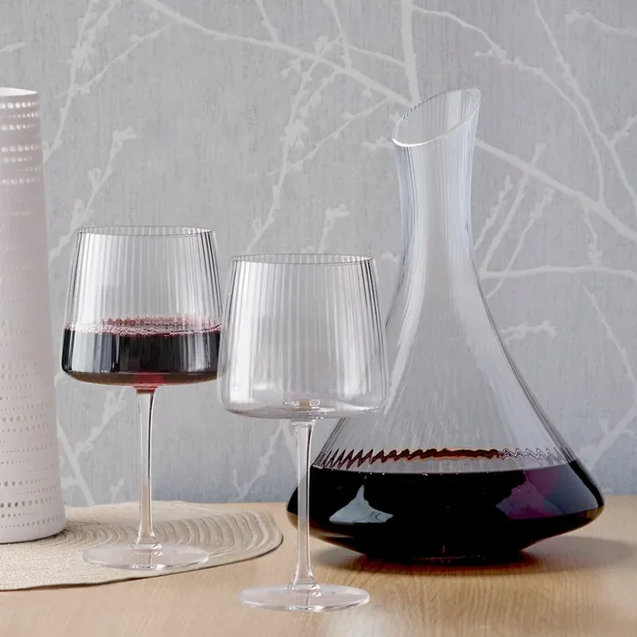 Anton Studio Designs Empire Clear Decanter & Set of 2 Gin Glasses