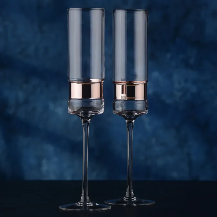 Anton Studio Designs SoHo Bronze Champagne Flutes, Set of 2