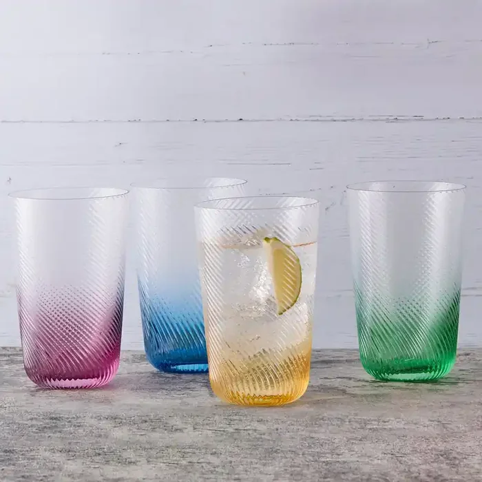 Anton Studio Designs Swirl Highball Tumblers, Set of 4