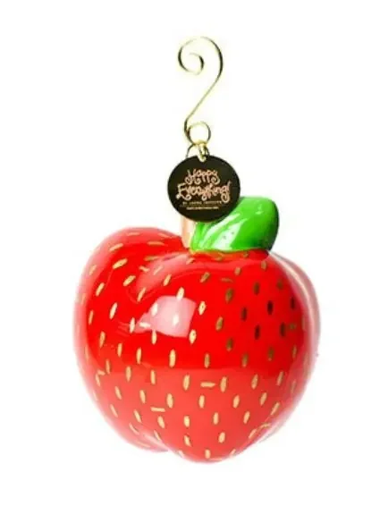 Apple Gold Glass Shaped Ornament – Happy Everything